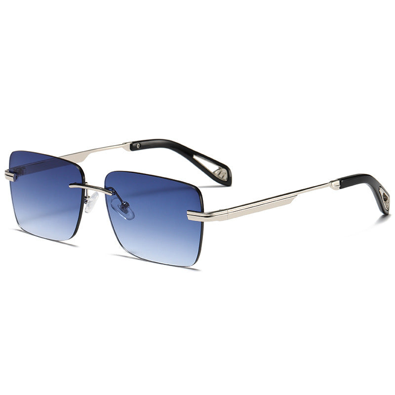 Frameless Square Sunglasses – Retro Men & Women Shades