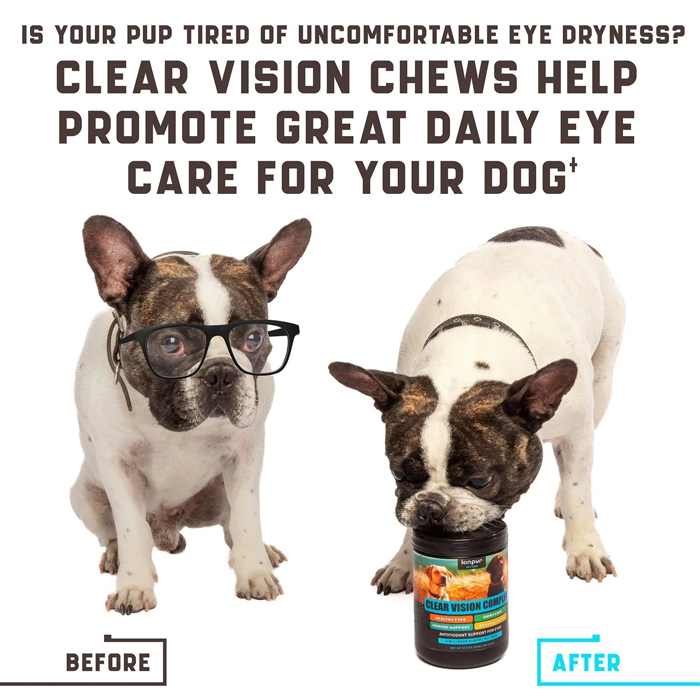 Dog Eye Vitamins – Vision & Tear Stain Support with Immune-Boosting Nutrients