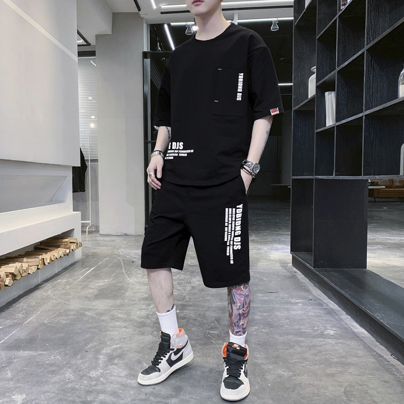 Men’s Summer Sportswear Set – Casual T-Shirt & Shorts Suit