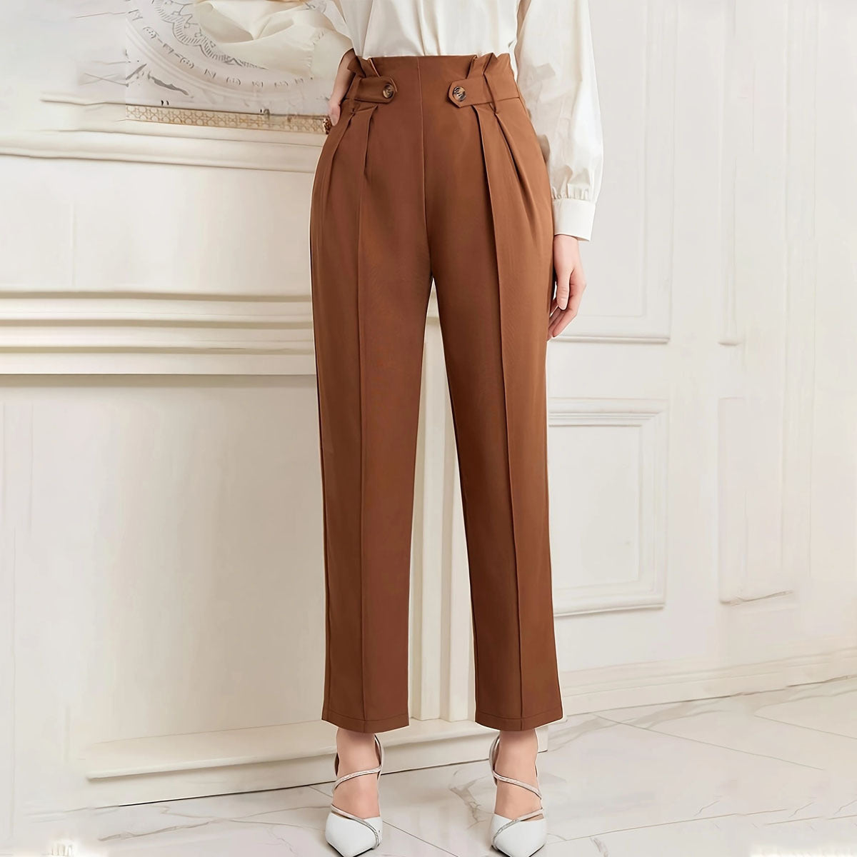 Women’s Straight Ankle Pants – Casual & Work Trousers