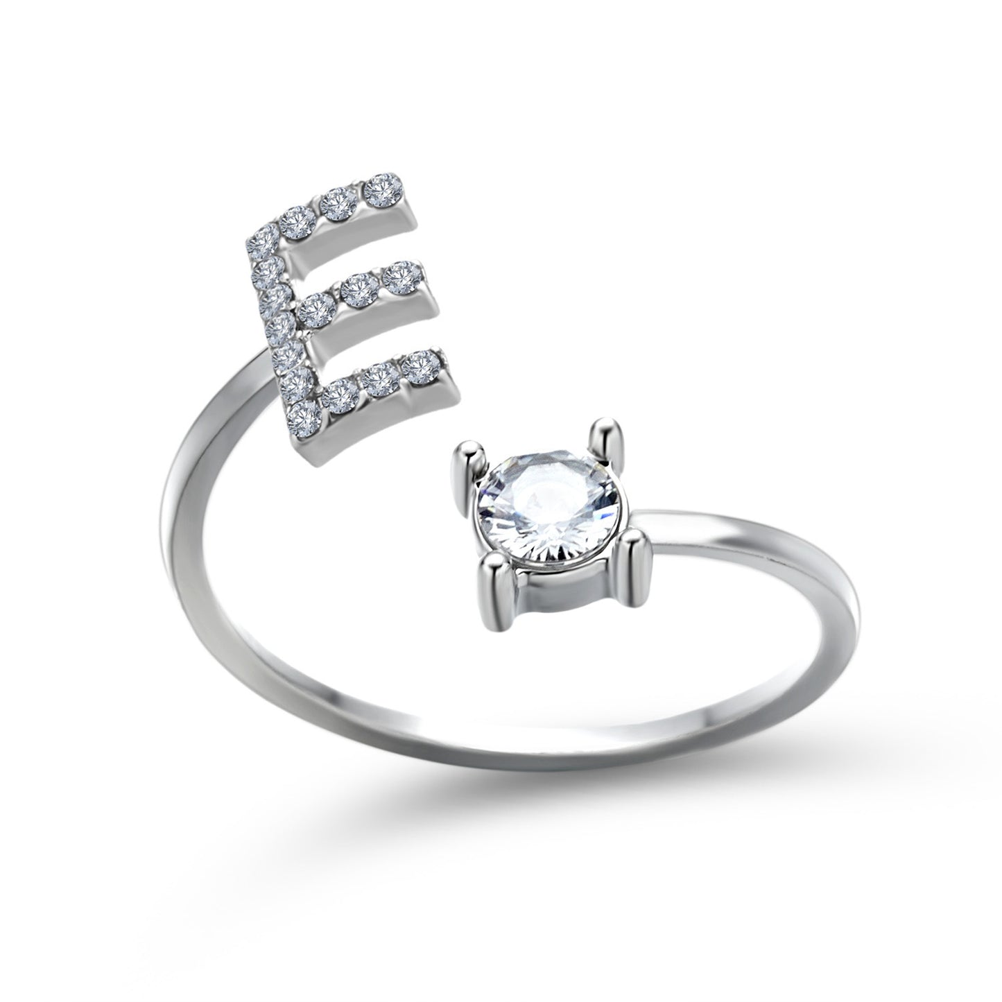 Adjustable Initial Letter Ring for Women – Elegant Fashion Jewelry