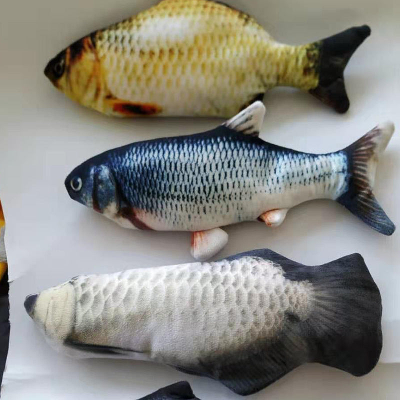 Electric Jumping Fish Cat Toy (Without Catnip) – Realistic Simulation Plush Pet Toy