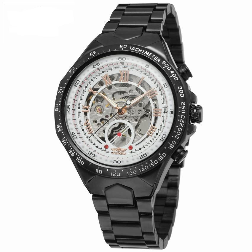 Men’s Personalized All-Steel Hollow Automatic Mechanical Watch