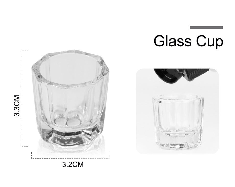 Professional Acrylic Nail Powder System Kit – Nail Art Tool Set with Glass Cup, Acrylic Liquid & Manicure Extensions