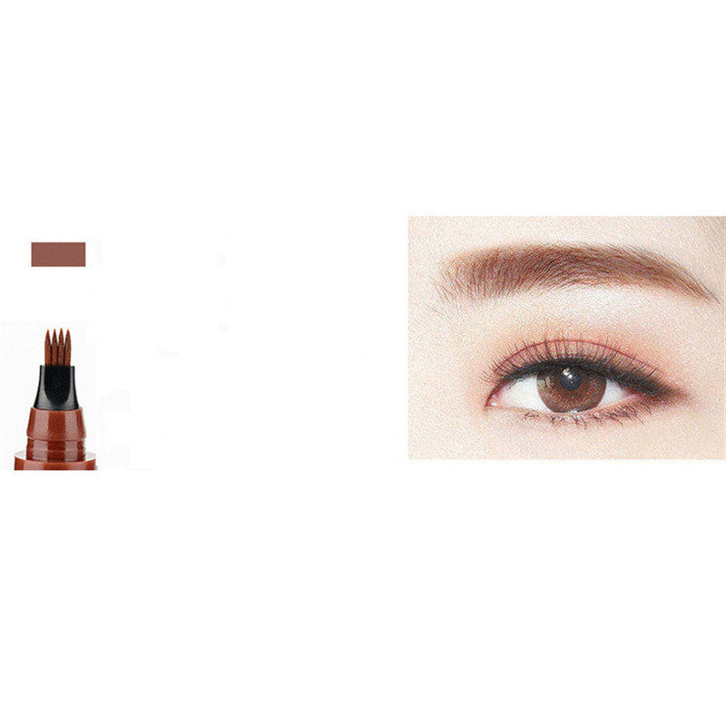 4-Prong Liquid Eyebrow Pencil – Natural Waterproof Brow Pen