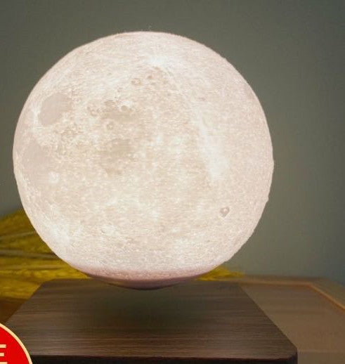 Levitating Moon Lamp – 3D Printed Floating Night Light with Magnetic Base
