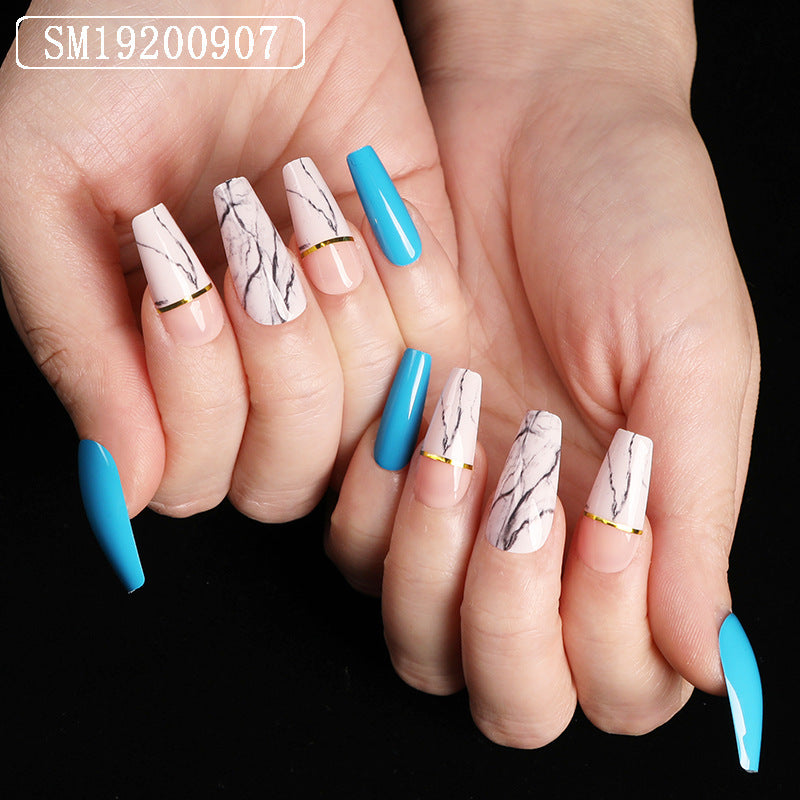 Ballet Coffin Fake Nails – Stylish Long False Nail Tips for Salon-Style Look