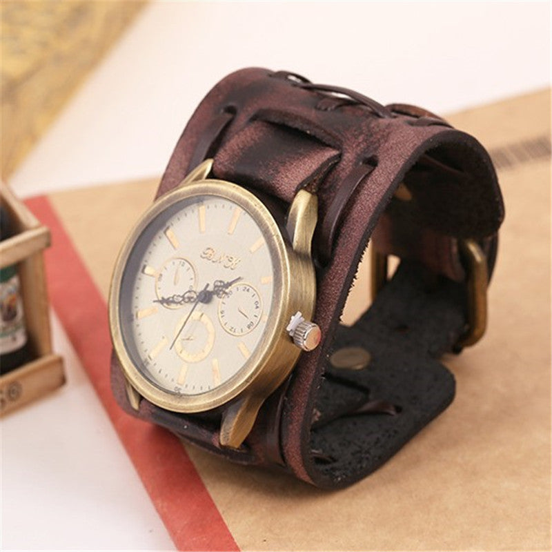 Retro Punk Leather Men’s Watch