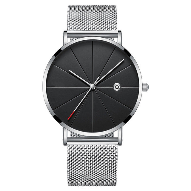 Thin Stainless Steel Men’s Quartz Watch