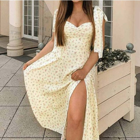 Women’s Summer Floral Print Long Party Dress