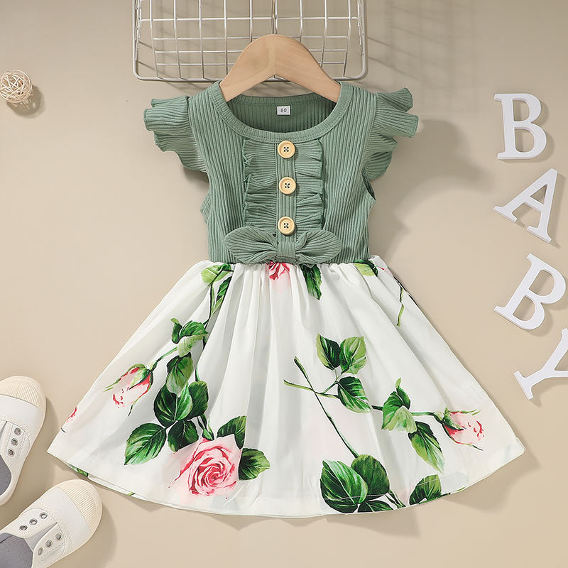 "Baby Toddler Girls Summer Dress Kids Clothing Outfit"