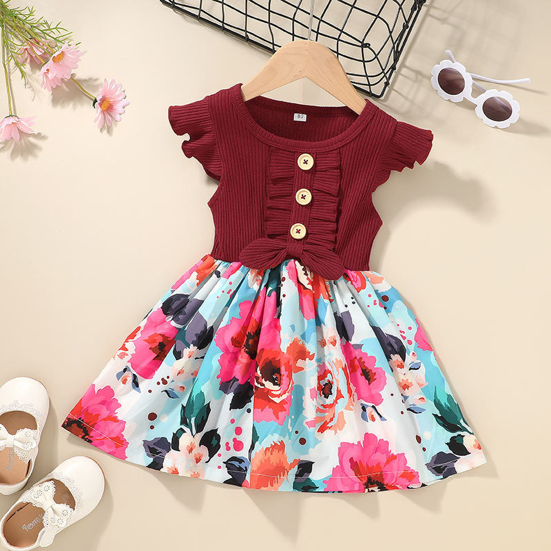 "Baby Toddler Girls Summer Dress Kids Clothing Outfit"