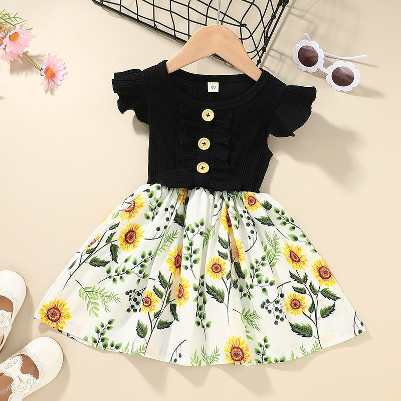 "Baby Toddler Girls Summer Dress Kids Clothing Outfit"