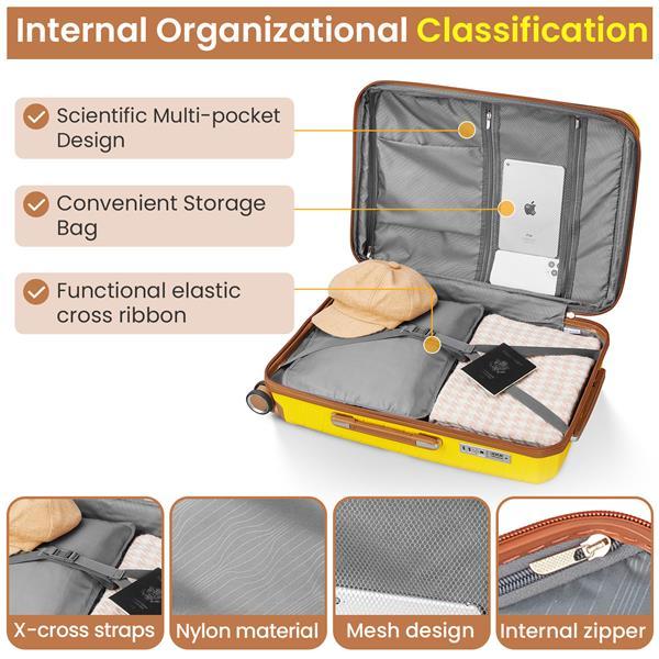 4-Piece Luggage Set – Lightweight Travel Suitcase with Spinner Wheels