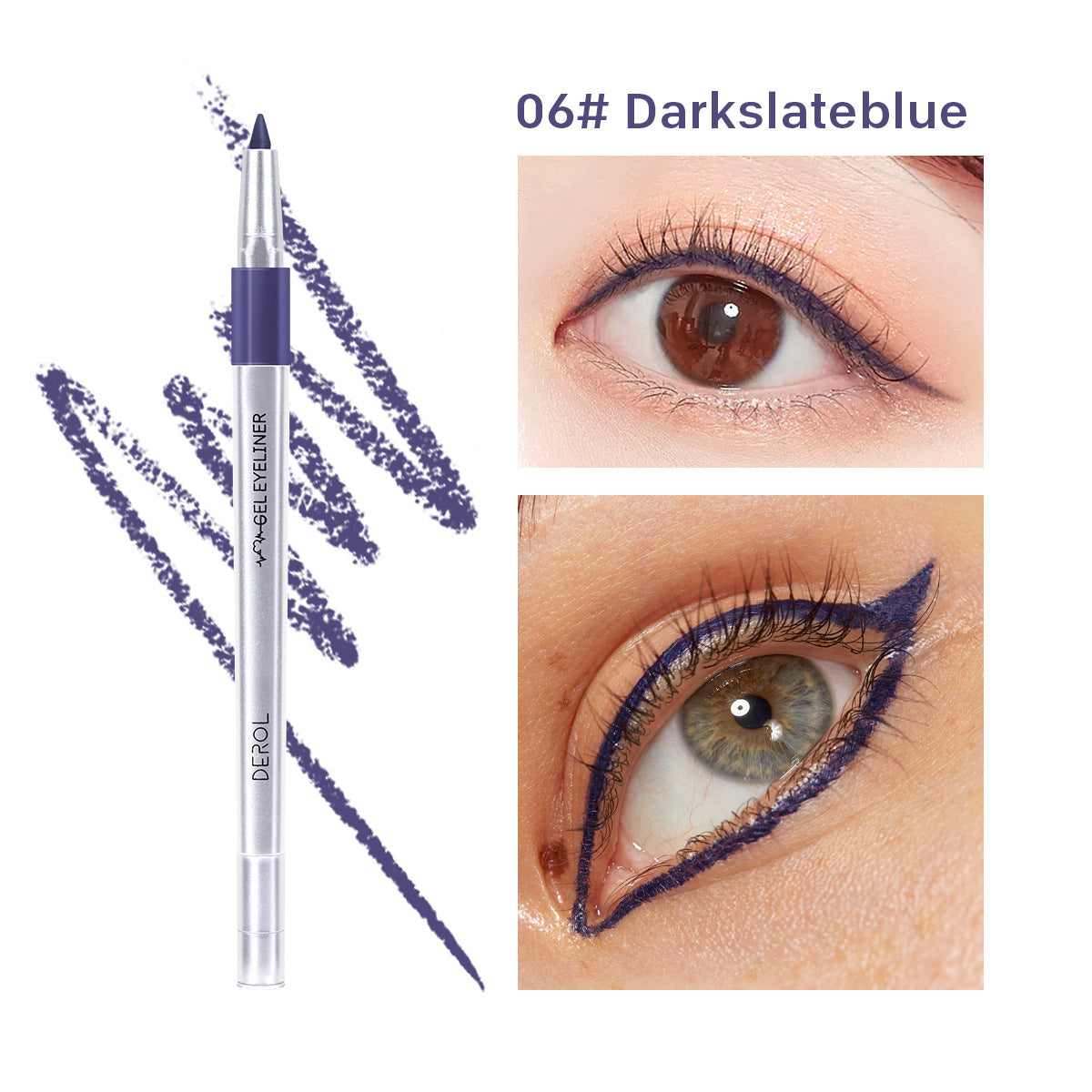 DEROL Waterproof Color Eyeliner – Long Lasting Makeup Pen