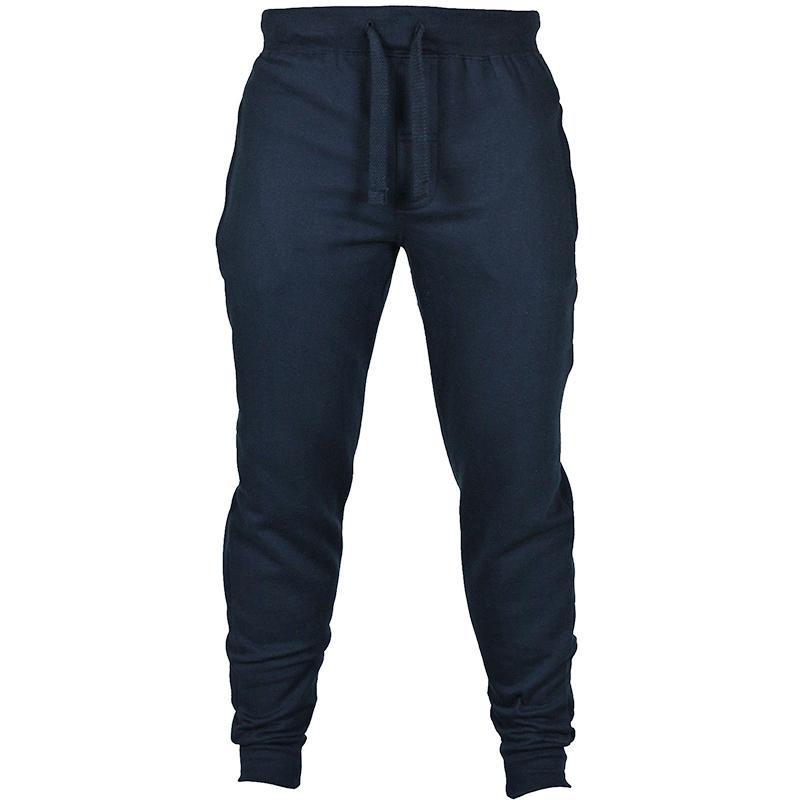 Men’s Solid Color Fleece Pants – Drawstring Casual Joggers
