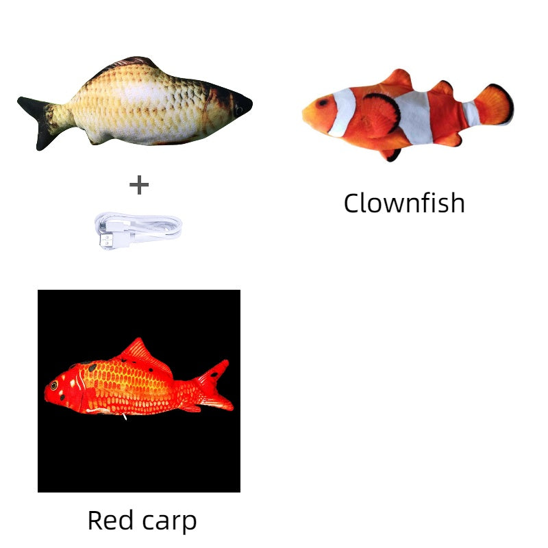 Electric Jumping Fish Cat Toy (Without Catnip) – Realistic Simulation Plush Pet Toy