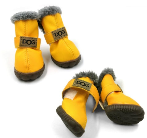 Warm Dog Snow Boots – Thick Winter Shoes for Teddy & Small Breeds