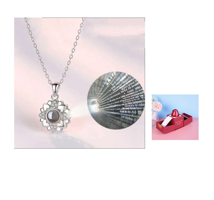 Valentine’s Day Metal Rose Jewelry Box – Necklace Gift