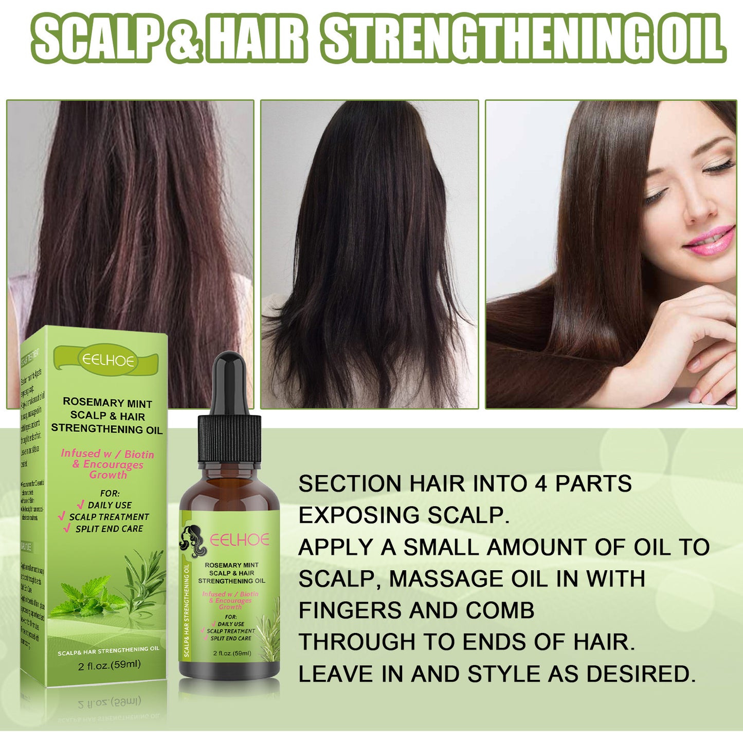 Rosemary Mint Hair Growth Serum – Scalp Massage
