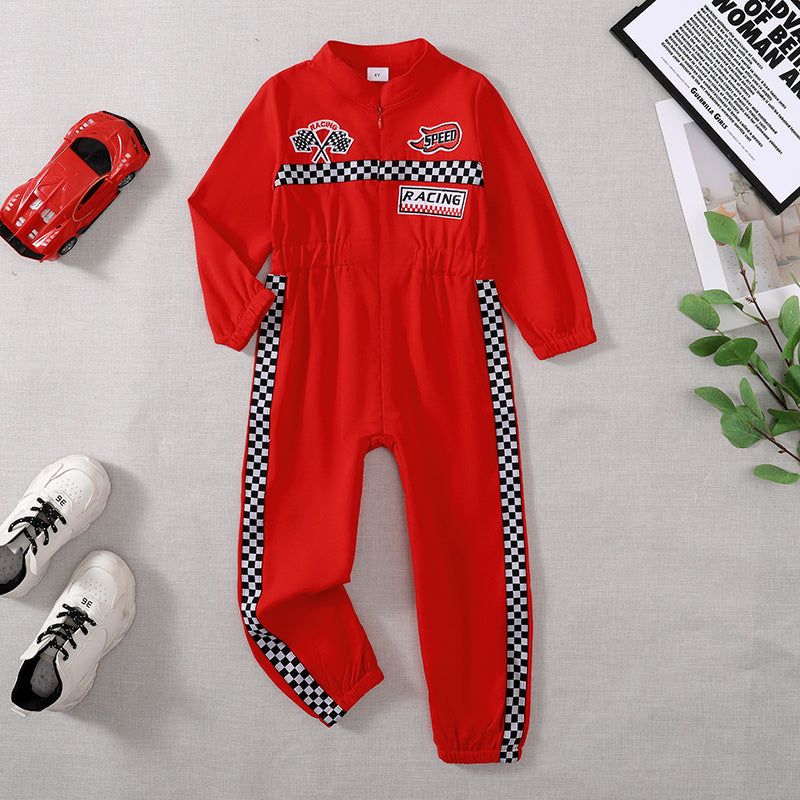 Toddler Racing Driver Jumpsuit Costume Outfit