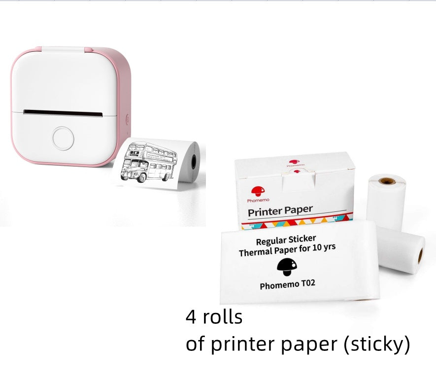 Portable Mini Thermal Label & Photo Printer | Bluetooth-Compatible | Price Tag & Student Study Aid Printer