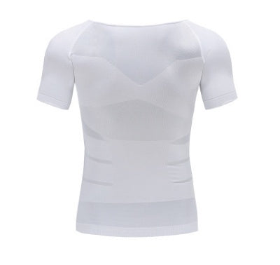 Men’s Chest Compression T-Shirt – Fitness Slimming Belly Buster Shirt