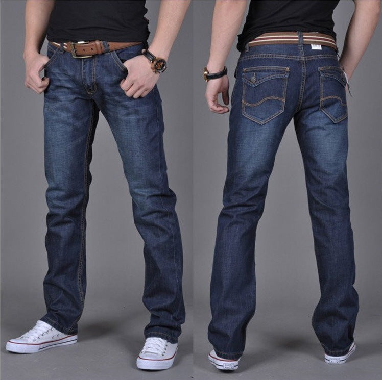 Men’s Straight-Leg Denim Pants – Trendy Casual Jeans