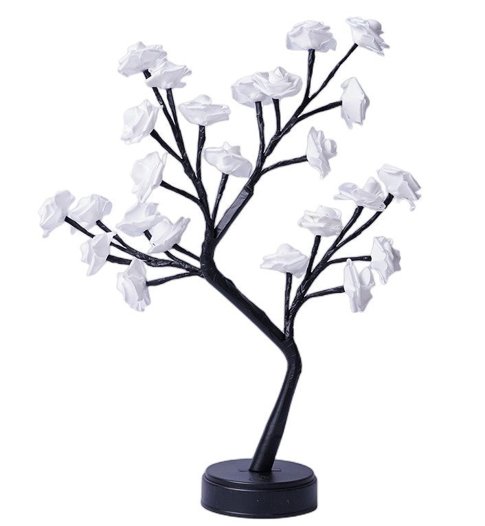 Flower Tree Rose Table Lamp – USB Fairy Night Light for Home & Gifts