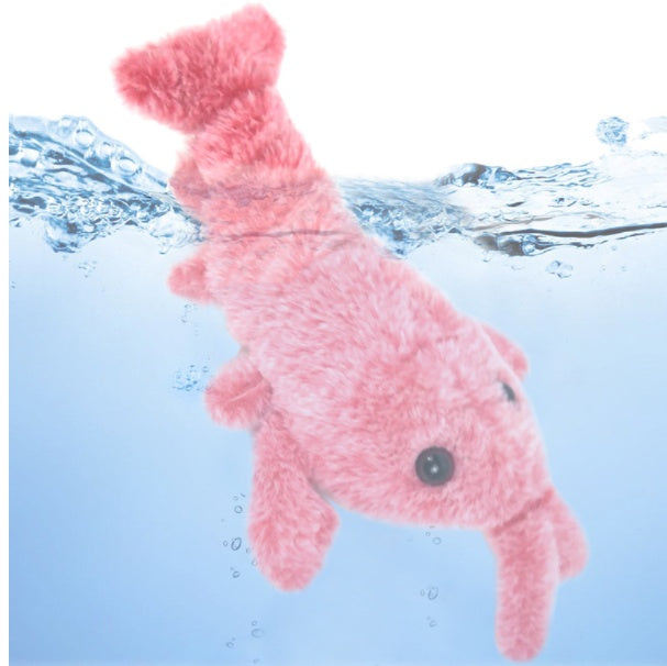 Electric Jumping Shrimp Cat Toy – USB Rechargeable Plush Lobster Simulation for Pets