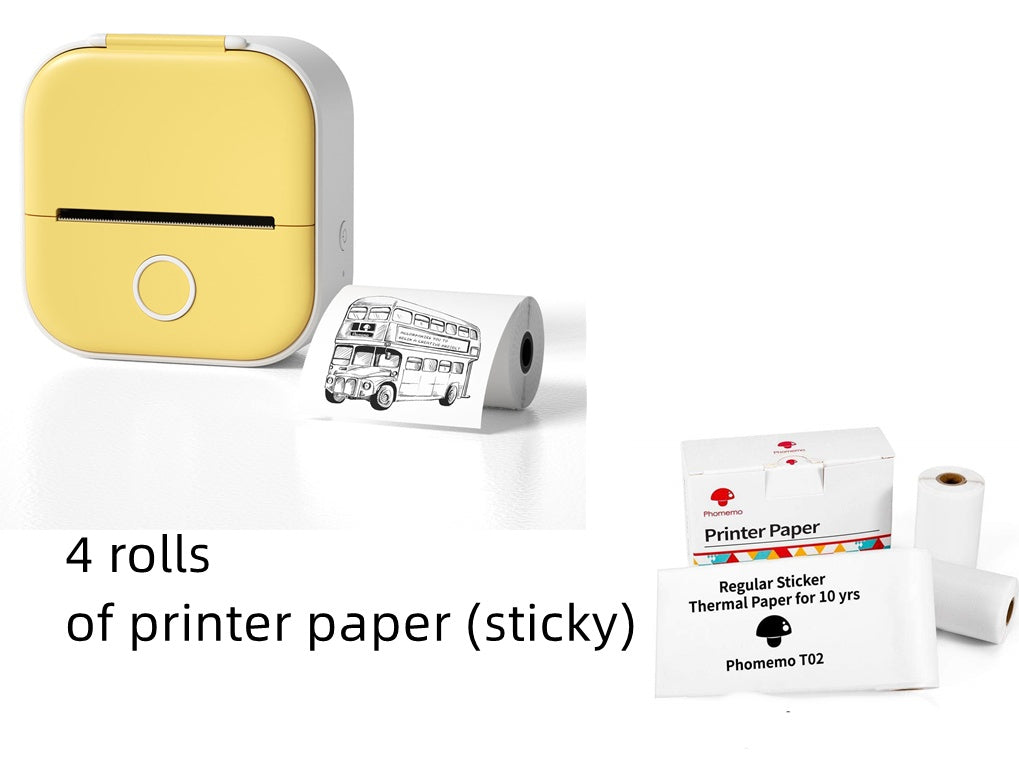 Portable Mini Thermal Label & Photo Printer | Bluetooth-Compatible | Price Tag & Student Study Aid Printer