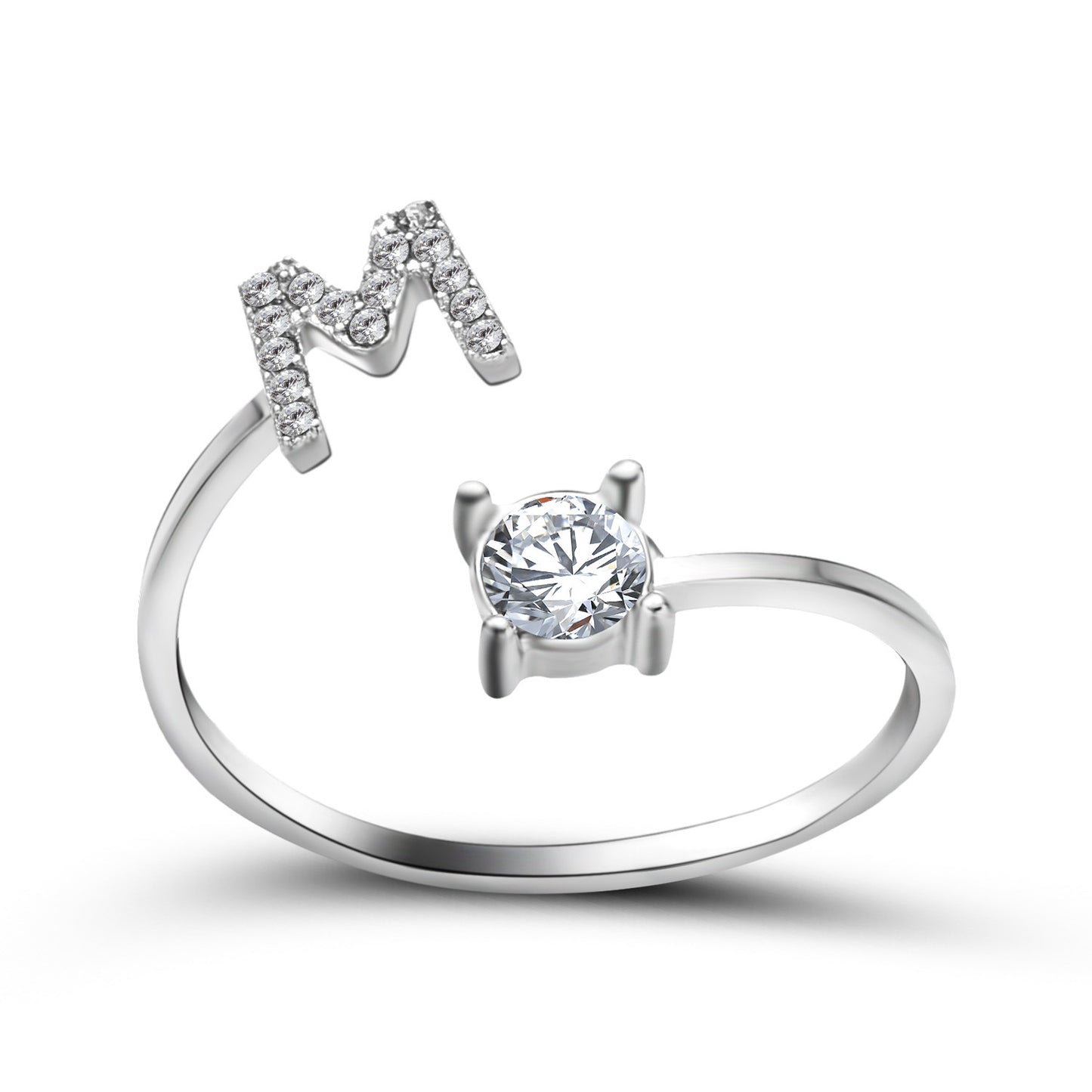 Adjustable Initial Letter Ring for Women – Elegant Fashion Jewelry
