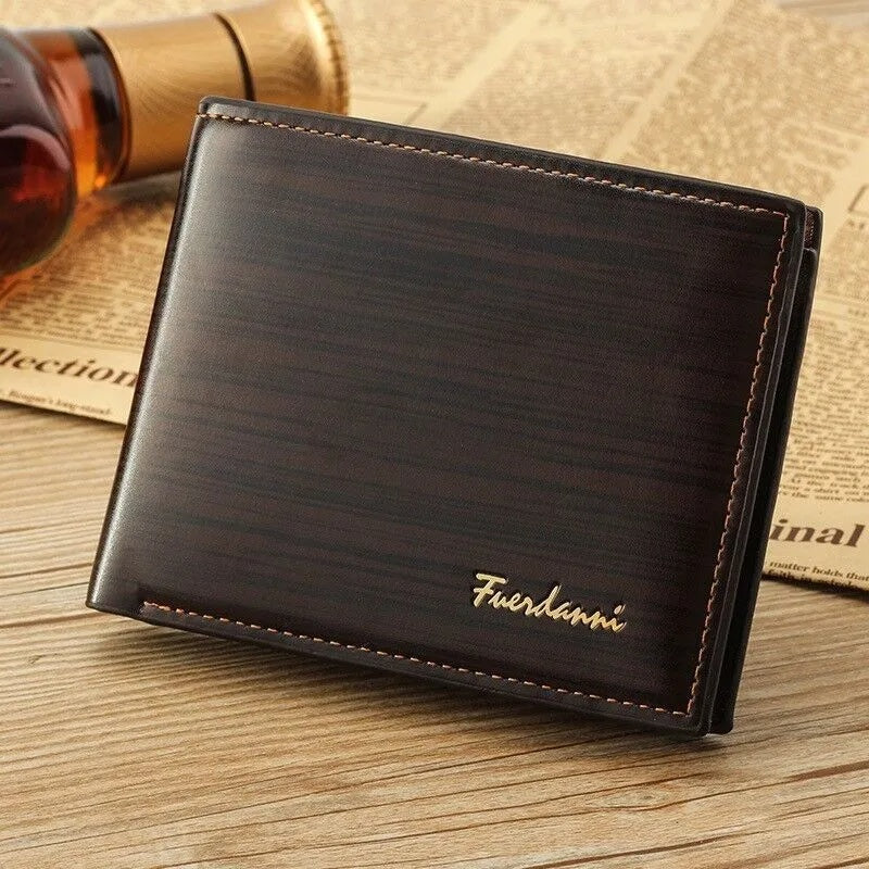 Men’s Leather Bifold Wallet – Credit Card & ID Holder