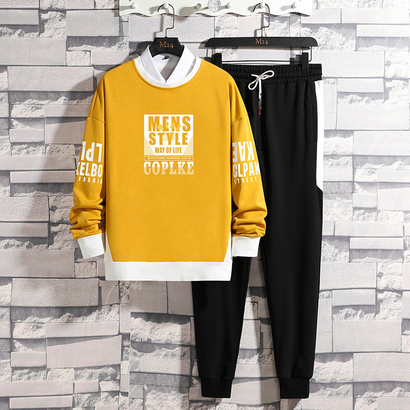 Men’s Casual Sports Sweater & Pants Set – Long Sleeve Outfit
