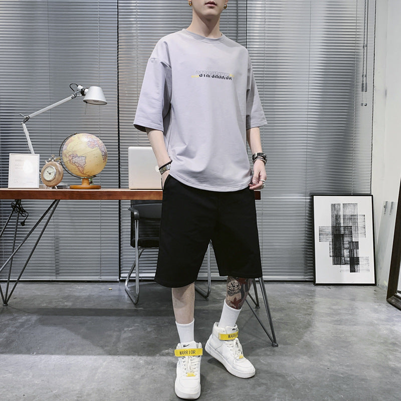 Men’s Summer Sportswear Set – Casual T-Shirt & Shorts Suit