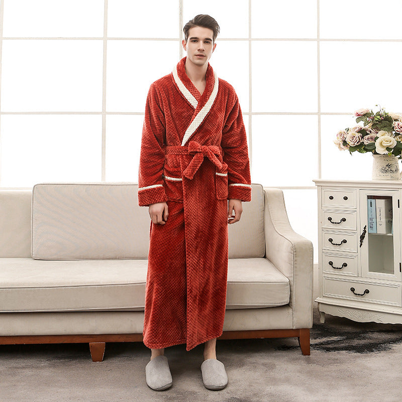 Couple Winter Pajama & Bathrobe Set – Cozy Couple Gown
