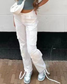 Street Hip-Hop Cargo Pants – Low Waist