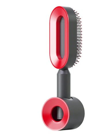 "Self-Cleaning Hair Brush for Women with Scalp Massage & Anti-Static Features"