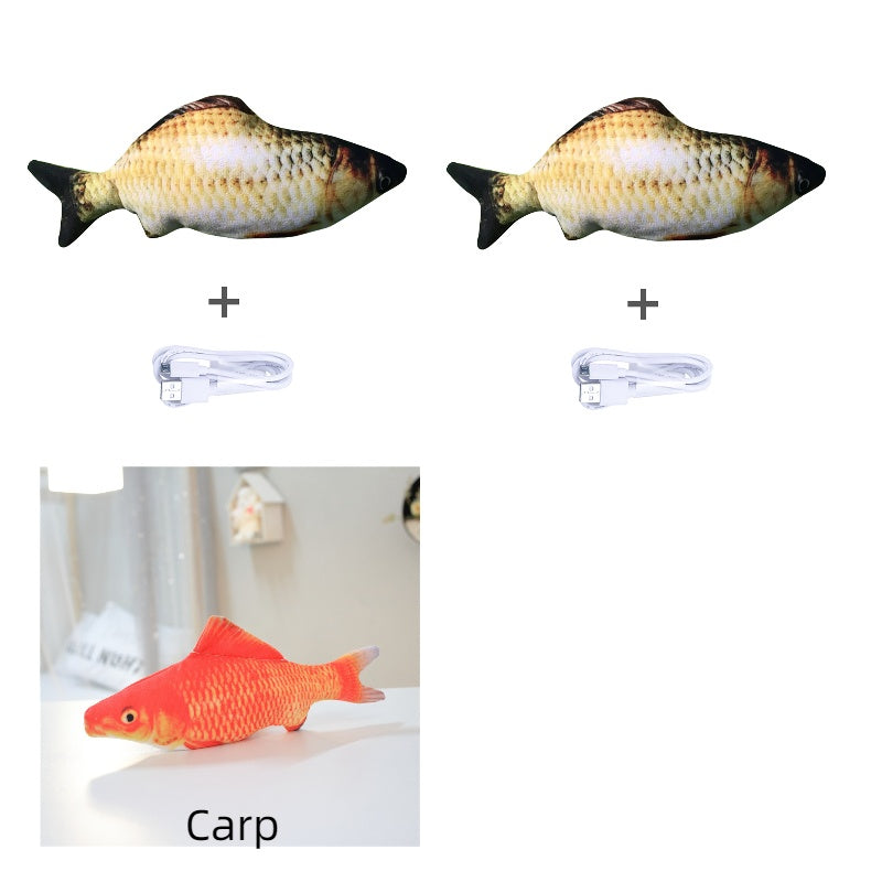 Electric Jumping Fish Cat Toy (Without Catnip) – Realistic Simulation Plush Pet Toy