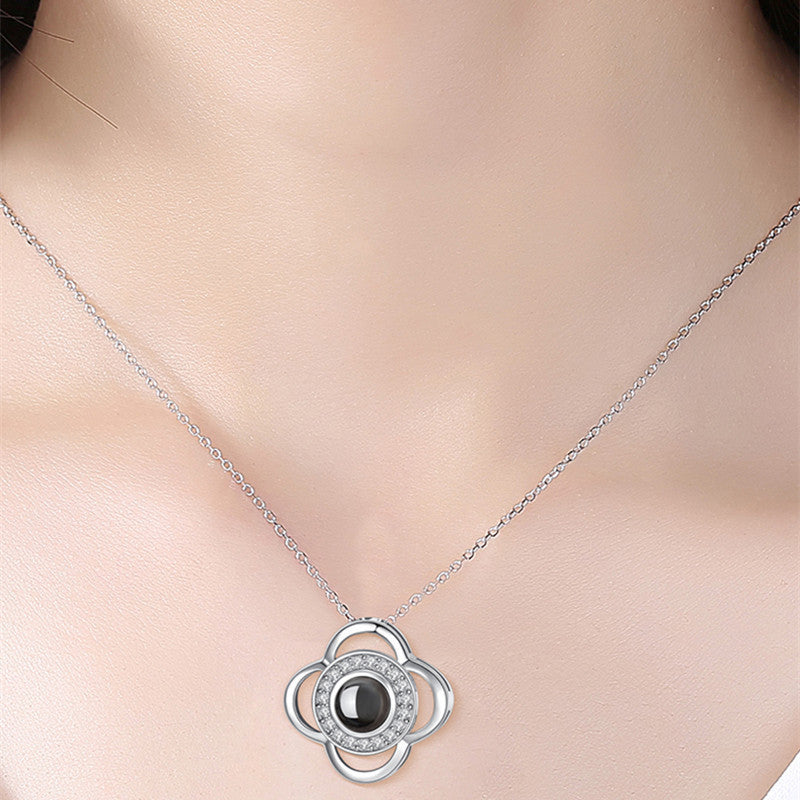 Valentine’s Day Metal Rose Jewelry Box – Necklace Gift