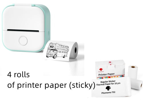 Portable Mini Thermal Label & Photo Printer | Bluetooth-Compatible | Price Tag & Student Study Aid Printer