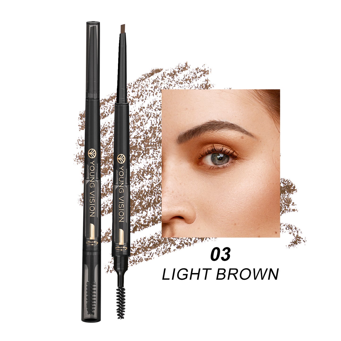 3-in-1 Waterproof Eyebrow Pencil