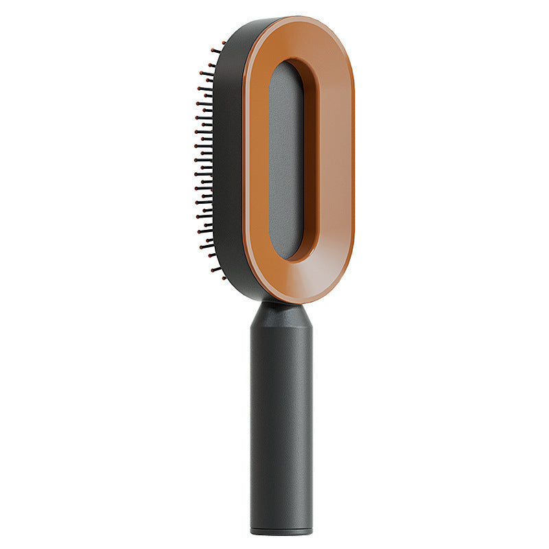 "Self-Cleaning Hair Brush for Women with Scalp Massage & Anti-Static Features"