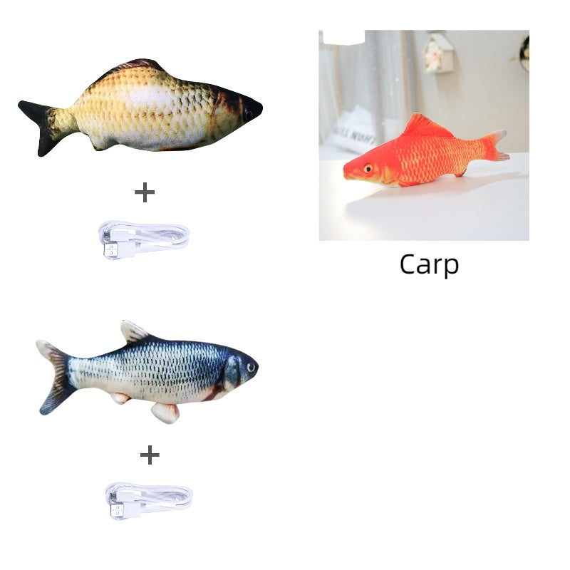 Electric Jumping Fish Cat Toy (Without Catnip) – Realistic Simulation Plush Pet Toy