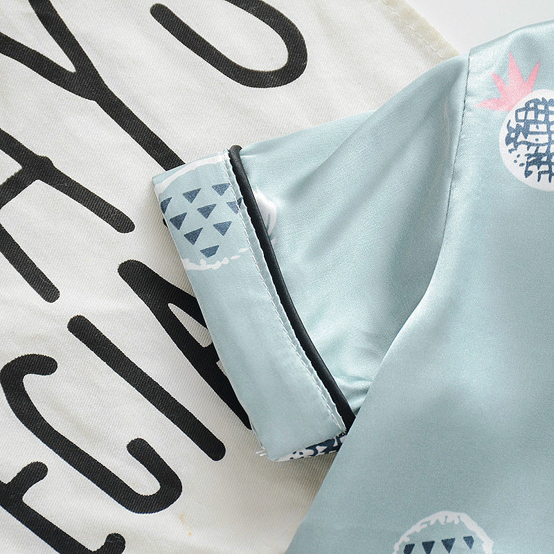 Children’s Ice Silk Summer Pajamas – Lightweight Kids Sleepwear