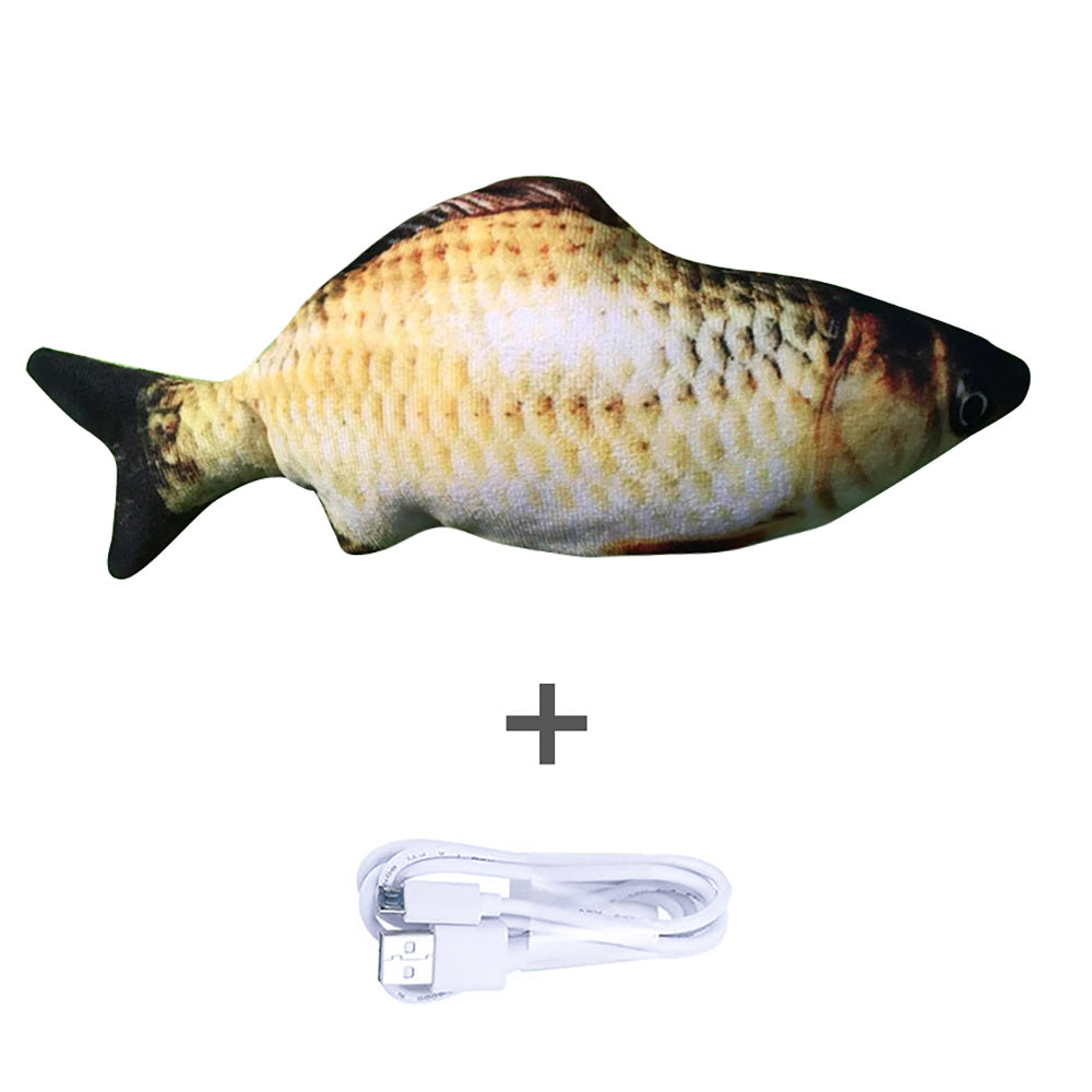 Electric Jumping Fish Cat Toy (Without Catnip) – Realistic Simulation Plush Pet Toy