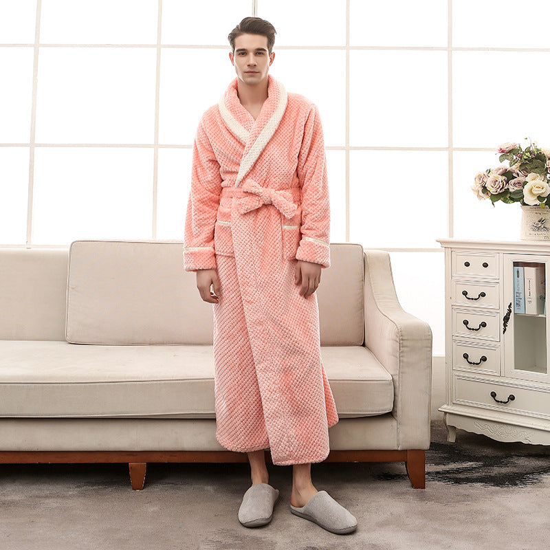 Couple Winter Pajama & Bathrobe Set – Cozy Couple Gown