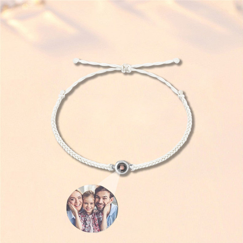 Customized Photo Projection Bracelet – Handwoven Lovers Jewelry