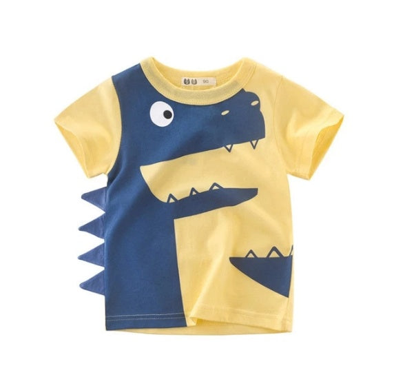 "Boys Cotton T-Shirt Summer Short Sleeve Kids Clothing"