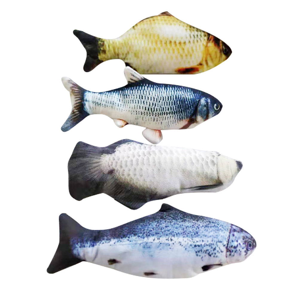 Electric Jumping Fish Cat Toy (Without Catnip) – Realistic Simulation Plush Pet Toy